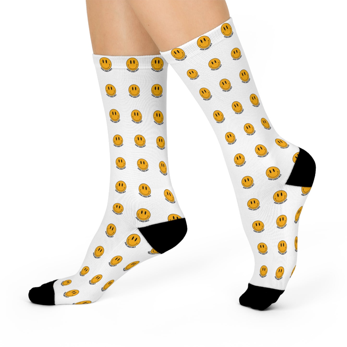 Happy Smiley Cushioned Crew Socks