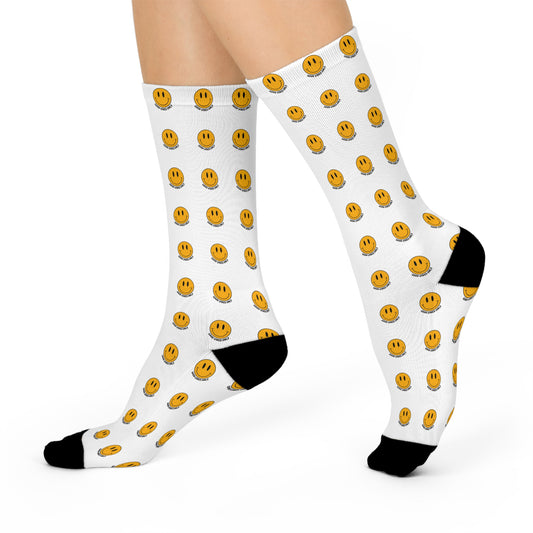 Happy Smiley Cushioned Crew Socks